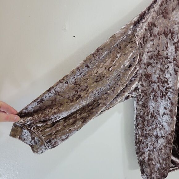 Adrianna Papell Blush Crushed Velour Top - Picture 4 of 10